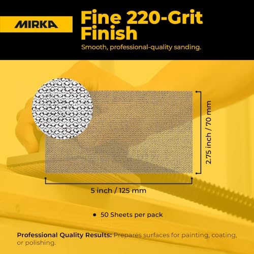 Mirka Abranet Sanding Discs 2.75x5 Inch Hook and Loop 50 Pack