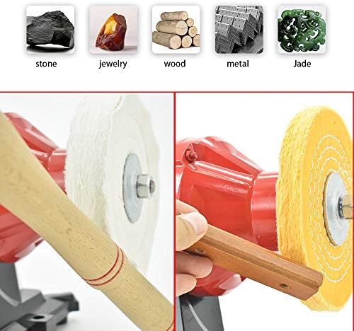 SCOTTCHEN Buffing Polishing Wheel 8" x 5/8" Arbor x 70Ply White Fine Cotton for Bench Grinder - 2 PCS