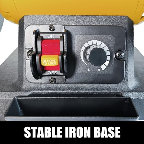 Woodskil 6" 2.5A Variable Speed Bench Grinder for Sharpening,2000–3400 RPM