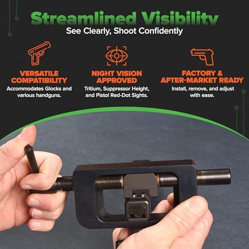 TRUGLO Portable and Durable Steel Rear and Front Sight Installation and Removal Tool with Mounted Sights for Hunting