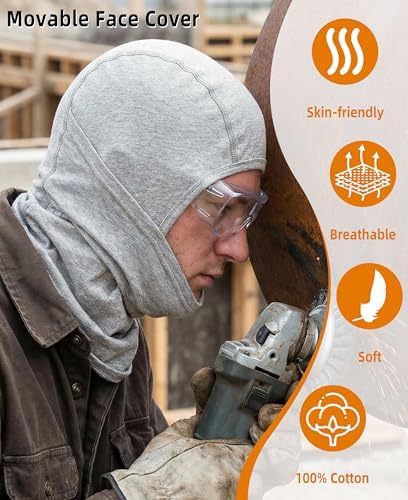 BOCOMAL FR Balaclava with Face Mask Flame Resistant 5.5oz Lightweight 100%C