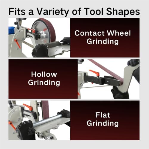JLD Professional Belt Grinder Sander, 2x72 Inch Belt, 1500W Electric Motor with 2.2KW VFD, 3sets of Grinding Kits with 3 Grinding Methods,Vertical and Horizontal Operation Includes 3 Sanding Belts.