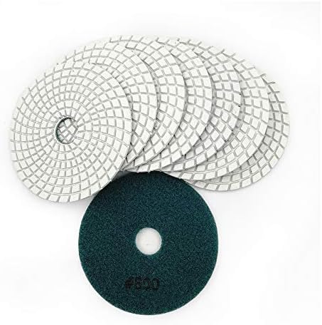 SHDIATOOL 4 - Inch Diamond Polishing Pads with White Bond Grit 800 Wet for Marble Granite Stone 8Pcs 100mm