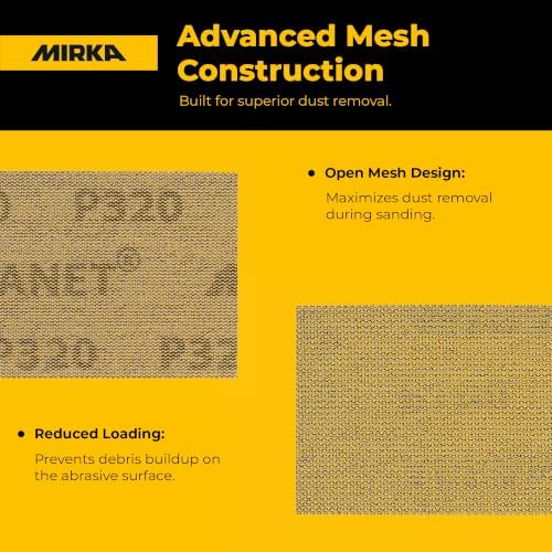 Mirka Abranet Sanding Discs 2.75x5 Inch Hook and Loop 5-Pack