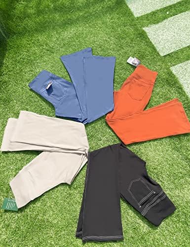 VOOVEEYA Women's Bootcut Leggings - Bootleg Yoga Pants Flare with 4 Pockets