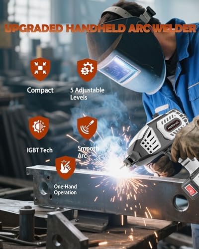 Portable Handheld Welding Machine - 110V IGBT Inverter Handheld Welder, 20-120A Portable ARC Welder, Hot Start & Anti-Stick for 3/32"-1/8" Welding Rods, 30PCS Rods Included