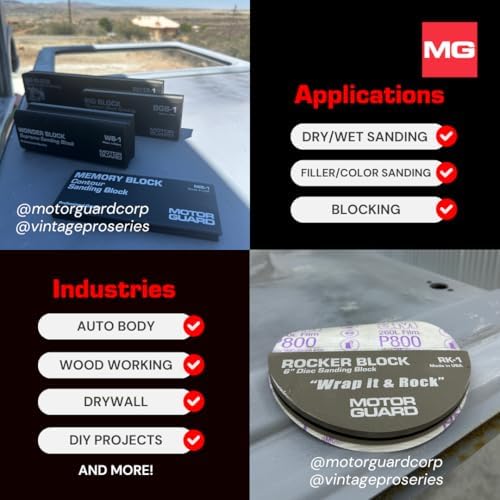 Motor Guard - 8Pc Sanding Block Assortment (AP-3), One Size