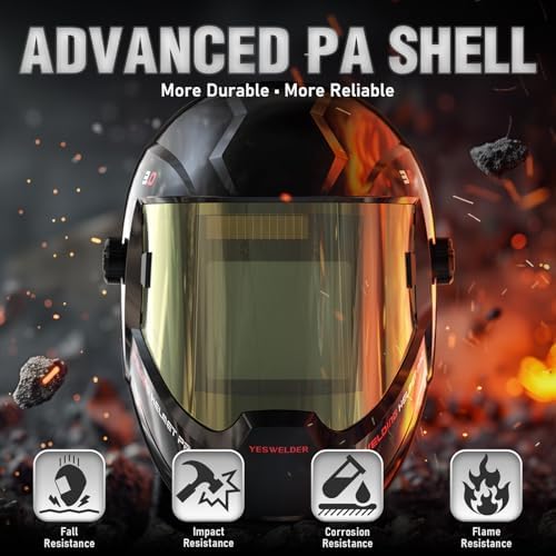 YESWELDER Auto Darkening Welding Helmet, 180° Panoramic View