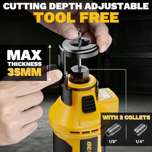 Cordless Drywall Cut-Out Tool Compatible with Dewalt 20V Battery, 3 Speed Adjustable Brushless Rotary Saw with Up to 30000 RPM, Compact Spiral Saw Kit for Wood,Drywall,Tiles,plastic, (Tool Only)