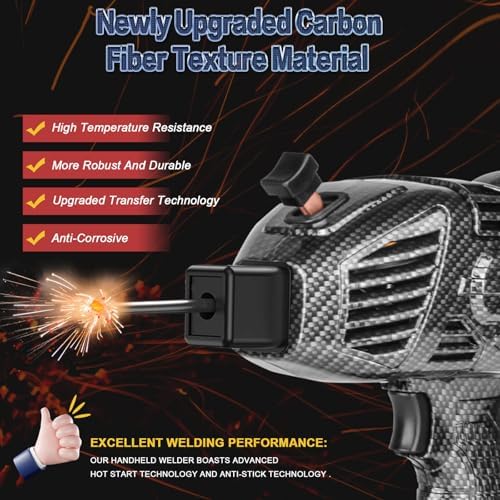 Welding Machine Handheld,20-120A 110V Portable Stick Welder 20pcs Rods,IGBT Hand Held Welder Machine withHot Start Arc Force Anti-stick ARC Welder Gun,6 Variable Current Adjustment (Black)