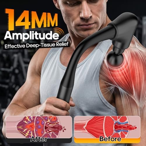 AERLANG Massage Gun with Heat Extension Handle Massager Birthday Gifts
