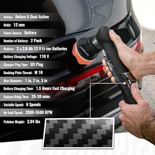 BATOCA S5 Cordless Mini Car Polisher Buffer Sander Rotary & Dual Action