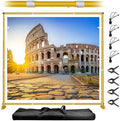 10 x 10FT Backdrop Banner Stand, Heavy Duty Adjustable Photo Background Support Frame Kit, Step and Repeat Stand for Photo Booth, Parties, Exhibition, Trade Show, Wedding - Gold