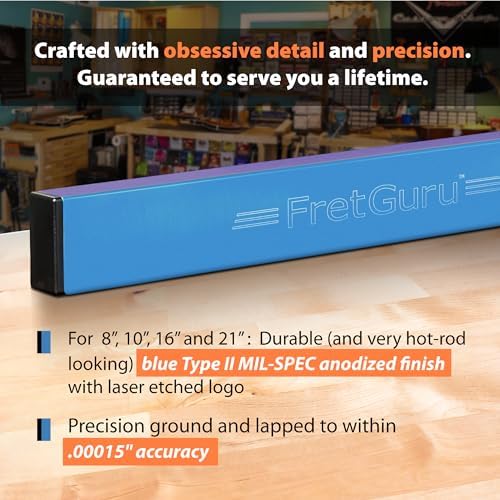 FretGuru Fret Leveler - 8" Ultra-Precision Guitar Tool