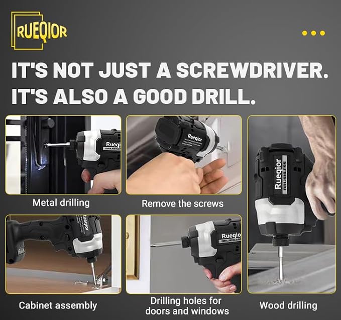 Cordless Impact Driver 1/4 inch Compatible with DeWalt 20v Battery,Brushless Driver 2800 In-lbs(300N.m),3-Speed Lightweight Power Impact Drivers with LED Light(Tool Only)