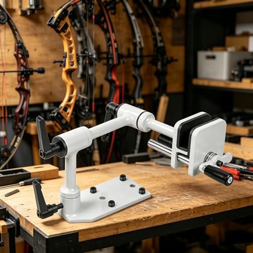360° Rotating Universal Bow Vise — Specialized Vise for Compound and Recurve Bows; Detachable Archery Support Tool Designed for Bow Tuning, Setup, and Maintenance