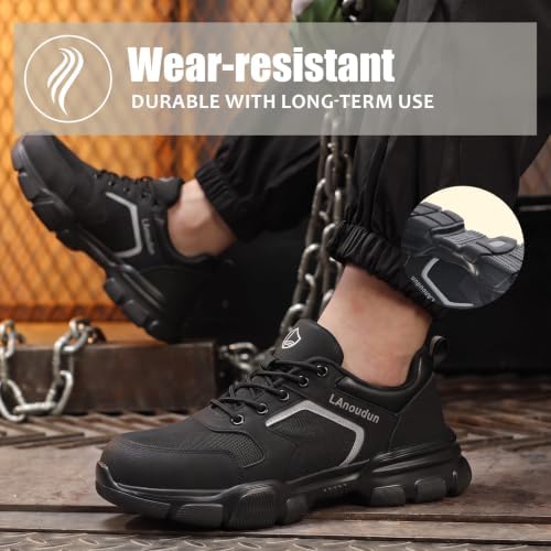 Steel Toe Shoes for Men Puncture Resistant Mens Safety Work Shoes