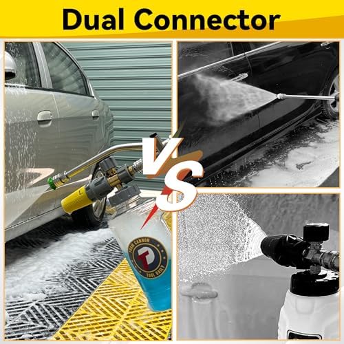 Tool Daily Foam Cannon with Pressure Washer Gun, Dual Connector Accessory