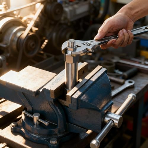6" Heavy Duty Bench Vise with 360° Swivel Locking Base Desktop Clamp - Durable Ductile Iron Design