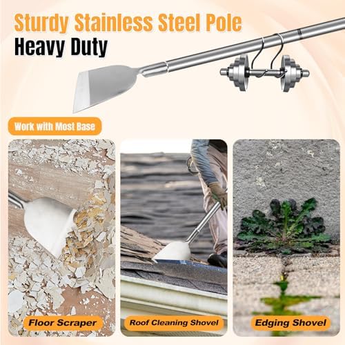 Floor Scraper Long Handle Multifunctional Cleaning Shovels Flat Head