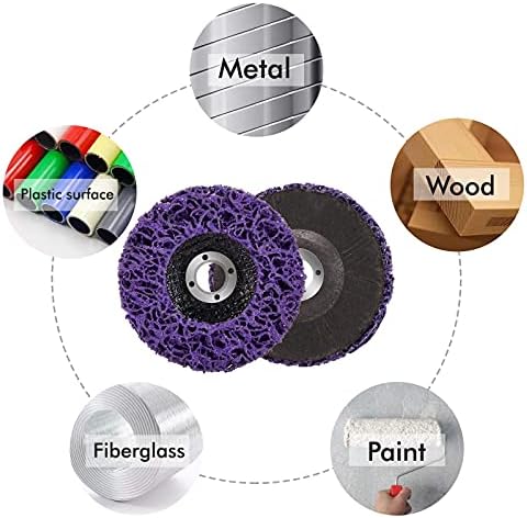 10 Pack Strip Disc Wheel for Angle Grinder Paint Rust Removal 4-1/2" x 7/8"