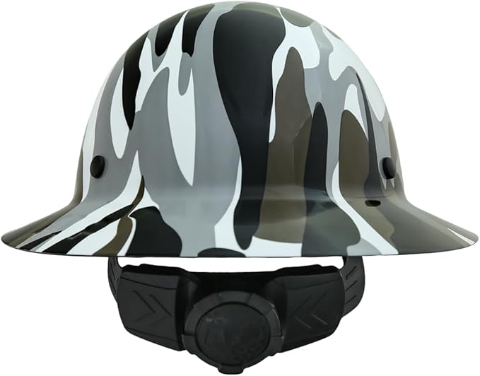 AFP Fiber Full Brim Hard Hat | 6 Point Ratchet Suspension | OSHA & ANSI Rated | Hard Hats for Men | Premium Construction Helmets for Safety