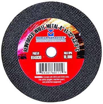 Mercer Industries 614030 - 4" x 1/32" x 3/8" Cut-Off Wheels for Metal (100 pack)
