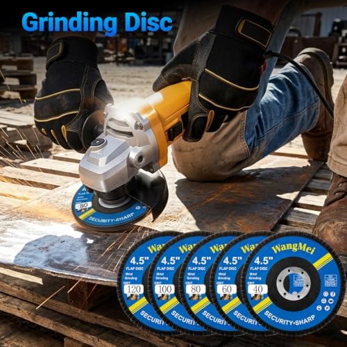 50 Pack Flap Discs 4 1/2 for Angle Grinder, 7/8" Arbor