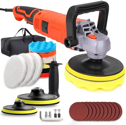 1580W Rotary Car Buffer Polisher 7 Variable Speed for Polishing Waxing