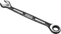 HARFINGTON Ratcheting Combination Wrench 24mm Stubby Wrench Metric High Carbon Steel Double 12-Point Box Open-Ended Ratchet Spanner Tool for Household Garage Workshop Auto Repairs, Black