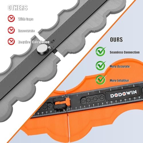 DODOWIN 10 Inch Contour Gauge Profile Tool with Unlimited Connection