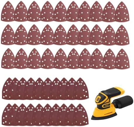 Mellif Detail Sander Combo Kit with 60PCS Sanding Sheets, Compatible with DeWalt 20V MAX Battery (Tool Only), Brushless Mouse Sander 12,000 OPM, Cost-Effective Sanding Value Pack