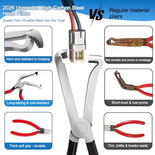 14PCS Automotive Electrical Disconnect Pliers Set: High-Carbon Steel