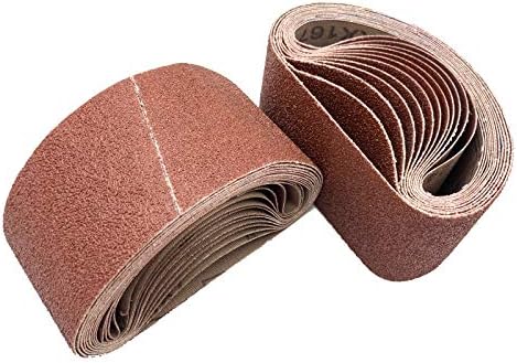 2-1/2x16-inch Sanding Belts Aluminum Oxide, 40 80 120 240 Grit, 24 Pack