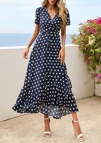 PRETTYGARDEN Women's Boho Floral Summer Maxi Dresses