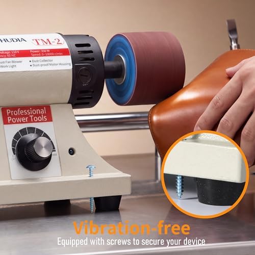 Leather Burnishing Machine,0-10000RPM Variable Speed Leather Edge Burnisher