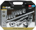 Pro-Grade 16-Piece 1/2-Inch Drive SAE Mechanics Tool Set, 19404 | Dyna Drive Technology Maximizes Torque and Helps Prevent Fastener Rounding