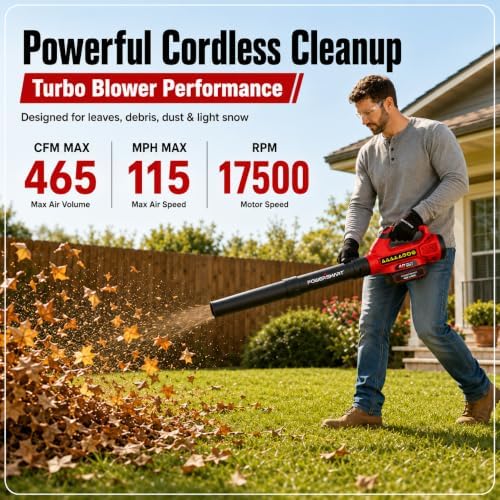 PowerSmart 40V Cordless Lawn Care Combo Kit, 13" String Trimmer & Edger and Axial Leaf Blower, Battery Powered Yard Clean-Up Set with 4.0Ah Lithium-Ion Battery and Charger Included