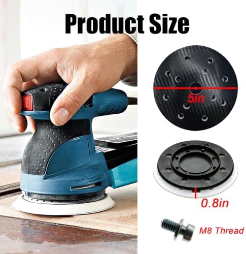 492280 ETS 125 Eq & Pro 5 ltd Jetstream Sanding Pad 125mm (5 in), Soft, 8 Holes fit for Festool ETS 125, ES 125, ETSC 125, Pro 5 ltd Random Orbit Sanders Include a 5" Protection Pad