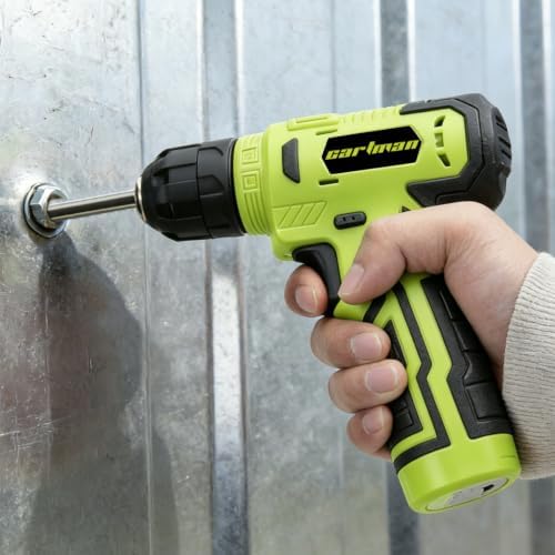 CARTMAN 150PCS 8V Cordless Drill Hand Tool Set, Green Household Repair Kit