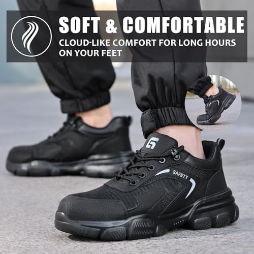 Steel Toe Shoes for Men Puncture Resistant Mens Safety Work Shoes