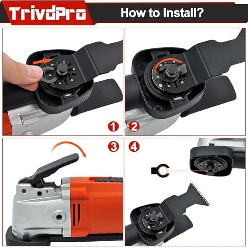 TrivdPro 105PCS Oscillating Saw Blades for Wood Plastics Metal Cutting