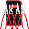 TOOLEAGUE 13" Large Snap Ring Pliers Set, Long Circlip Pliers Kit, 4 Pcs