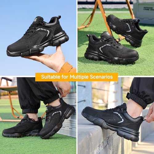 Steel Toe Shoes for Men Puncture Resistant Mens Safety Work Shoes