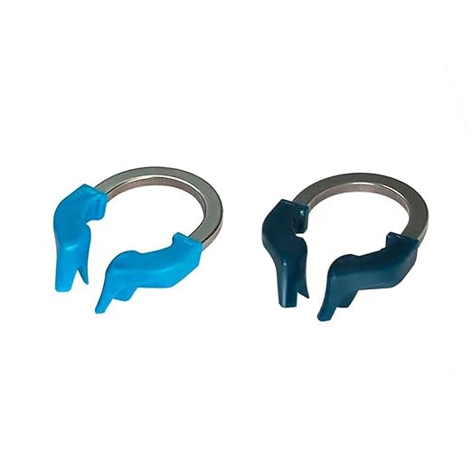 Dental Sectional Matrix Ring Clamp Spring Clip, Autoclavable Nickel Titanium Orthodontic Clamp Rings, Contoured Matrices System for Pre and Post Molars. (R6 Blue)
