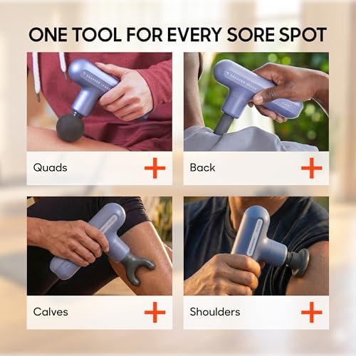 Sharper Image Powerboost Move Mini Percussion Massage Gun, Powerful & Quiet