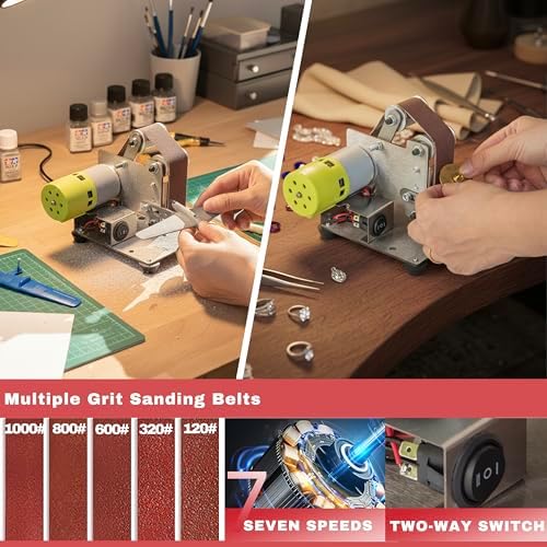 Mini Belt Sander Knife Sharpener with Flex Shaft