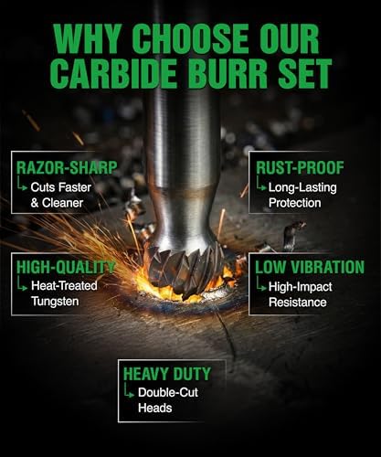 SD-1 Carbide Burr 1/4 In Shank Double Cut Die Grinder