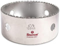 Starrett Diamond Grit Hole Saw, 4-1/8" Dia, 1-5/8" Cutting Depth | Ideal For Drilling Small Diameter Holes, 5/8-18 Thread Size, A2/X10 Arbor Type, Silver, For Small Diameter Holes, KD0418-N
