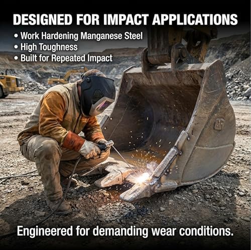 SÜA - EFeMn-A Hardfacing Welding Electrodes D256 - High Manganese Steel Build-Up Rods for Impact Applications & General Repair - 16" x 3/16" (22 LB Pack)